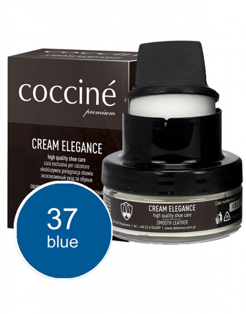 Sinine kreem käsnaga siledale nahale - Coccine Cream Elegance (blue), 50 ml